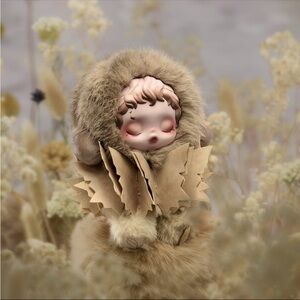 Pop Mart Skullpanda Limpressionnisme Plush Doll Teakwood